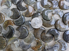 Load image into Gallery viewer, Midnight Quartz Crescent Moon Cabochons