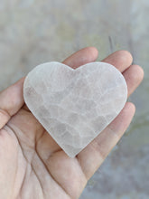 Load image into Gallery viewer, Selenite Heart Plates - Small