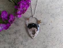 Load image into Gallery viewer, Handmade Fossilized Palm Root Planchette Pendant