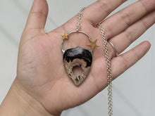 Load image into Gallery viewer, Handmade Fossilized Palm Root Planchette Pendant