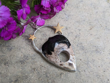 Load image into Gallery viewer, Handmade Fossilized Palm Root Planchette Pendant