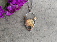 Load image into Gallery viewer, Handmade Labradorite Planchette Pendant