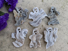 Load image into Gallery viewer, Chalcedony Rosette Druzy Ghosts