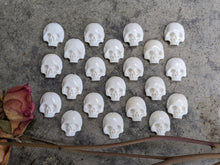 Load image into Gallery viewer, Bone Skull Cabochons (Drilled)