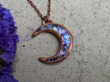Load image into Gallery viewer, Handmade Abalone Crescent Moon Pendant