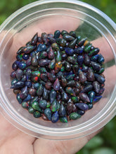 Load image into Gallery viewer, Black Ethiopian Welo Opal Faceted Briolette Beads (Singles)