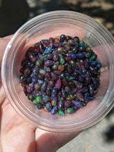 Load image into Gallery viewer, Black Ethiopian Welo Opal Faceted Briolette Beads (Singles)