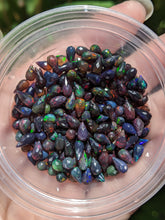 Load image into Gallery viewer, Black Ethiopian Welo Opal Faceted Briolette Beads (Singles)