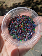 Load image into Gallery viewer, Black Ethiopian Welo Opal Faceted Briolette Beads (Singles)