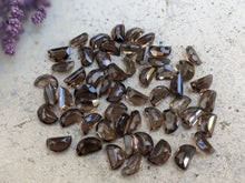 Load image into Gallery viewer, Smoky Quartz Fancy Half Moon Facets