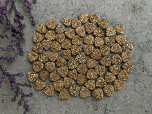 Load image into Gallery viewer, Titanium Druzy Agate Gold Trillion Cabochons - 7mm