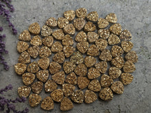 Load image into Gallery viewer, Titanium Druzy Agate Gold Trillion Cabochons - 7mm