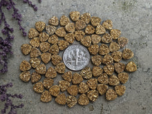 Load image into Gallery viewer, Titanium Druzy Agate Gold Trillion Cabochons - 7mm