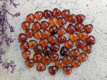 Load image into Gallery viewer, Baltic Amber Heart Cabochons - 6mm