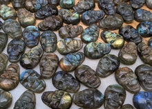 Load image into Gallery viewer, Labradorite Carved Skull Cabochons