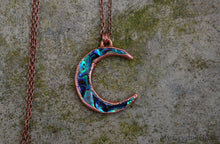Load image into Gallery viewer, Handmade Abalone Crescent Moon Pendant