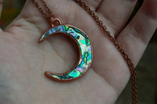 Load image into Gallery viewer, Handmade Abalone Crescent Moon Pendant