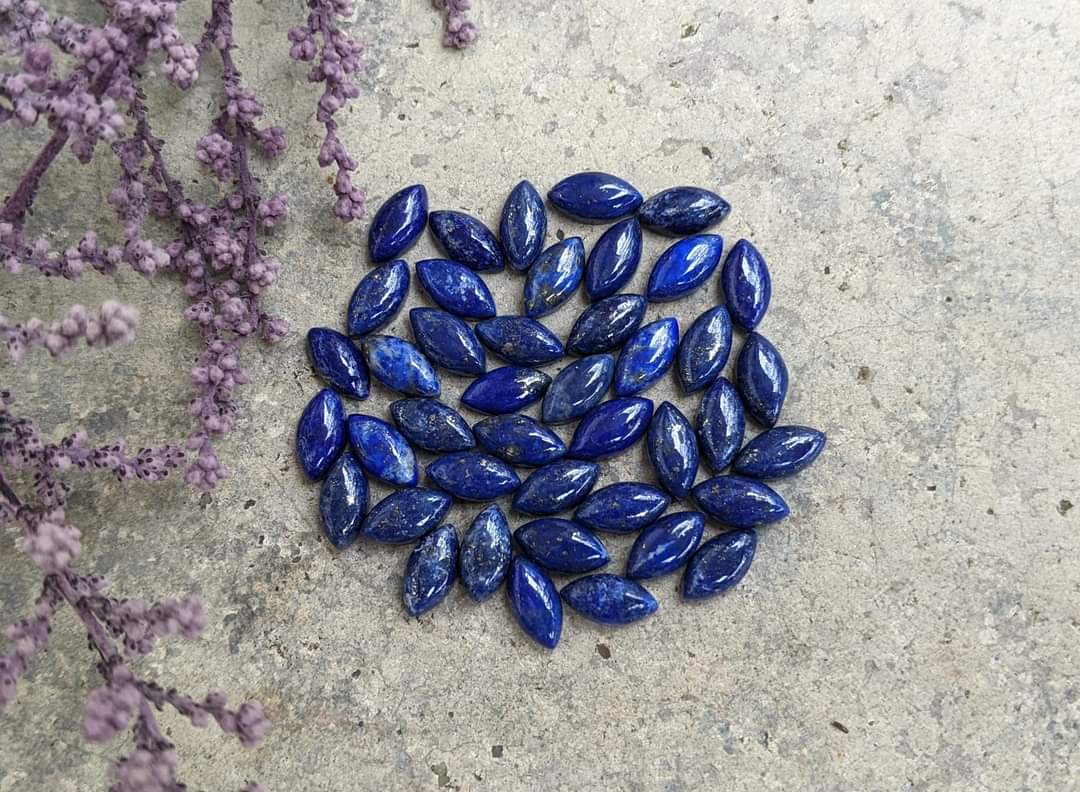 Lapis Lazuli Marquise Cabochons - 4x8mm