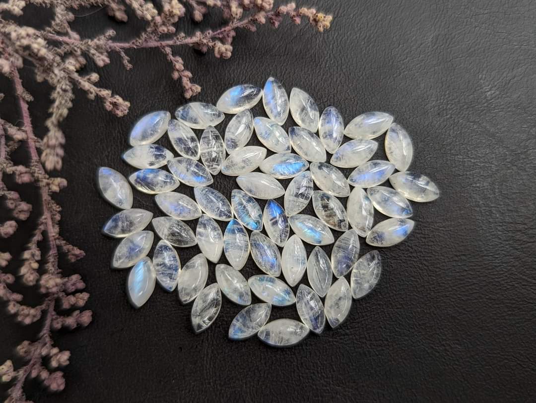 Moonstone Marquise Cabochons - 4x8mm