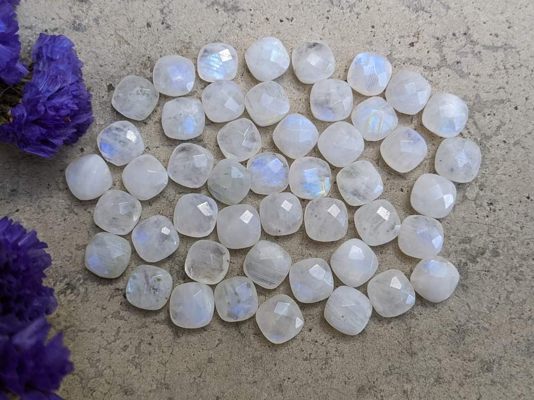 Moonstone Cushion (Square) Rose Cuts - 8mm