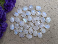 Moonstone Rose Cut Ovals - 7x9mm
