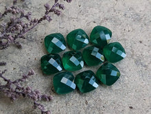 Load image into Gallery viewer, Green Onyx Cushion Rose Cuts - 9mm
