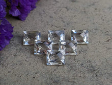 Load image into Gallery viewer, Clear Quartz Rose Cut Baguette / Rectangle Facets - 8x10mm
