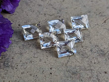 Load image into Gallery viewer, Clear Quartz Rose Cut Baguette / Rectangle Facets - 8x10mm
