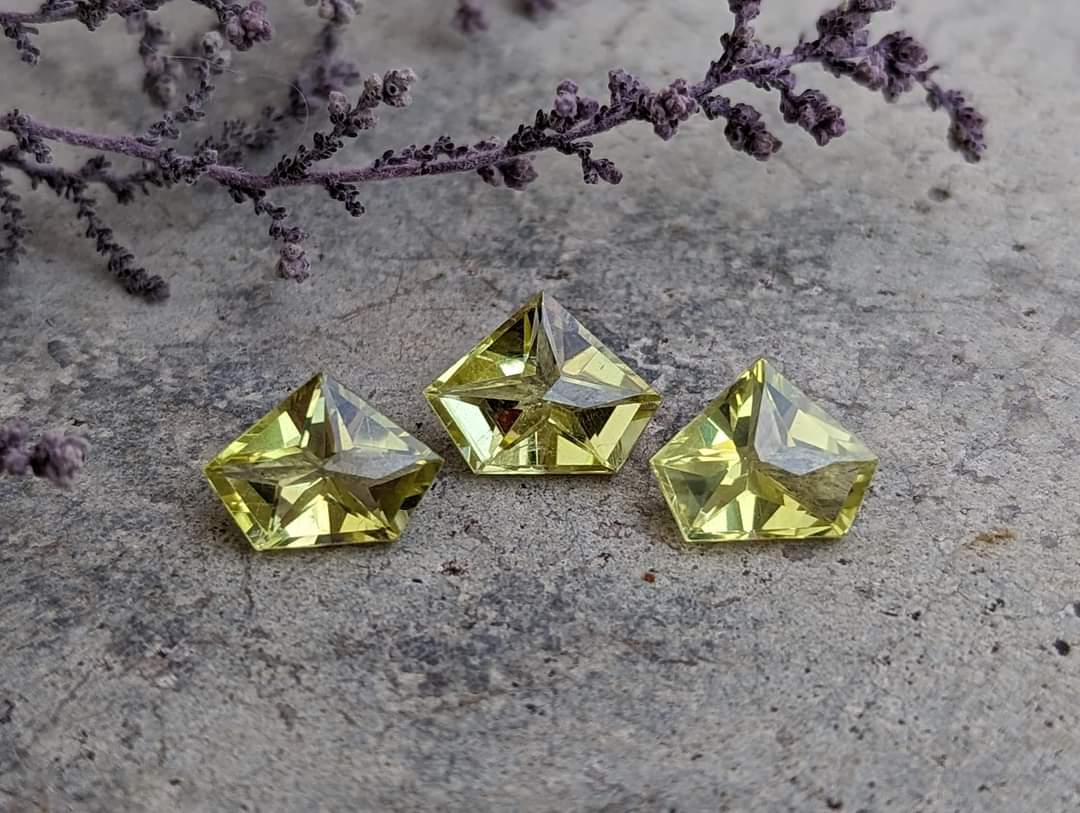 Lemon Quartz Fancy Pentagon Facets