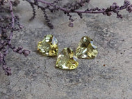 Lemon Quartz Heart Facets - 8mm
