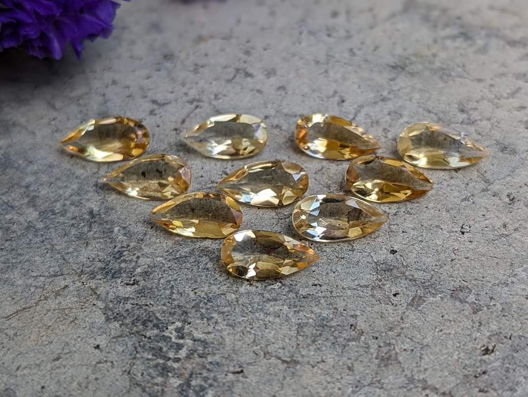 Citrine Teardrop Facets - 5x10mm