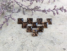 Load image into Gallery viewer, Smoky Quartz Square Facets - 6mm
