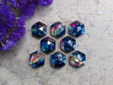 Load image into Gallery viewer, Aurora Opal Rose Cut Hexagon Cabochons
