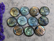 Labradorite Round Eye Cabochons