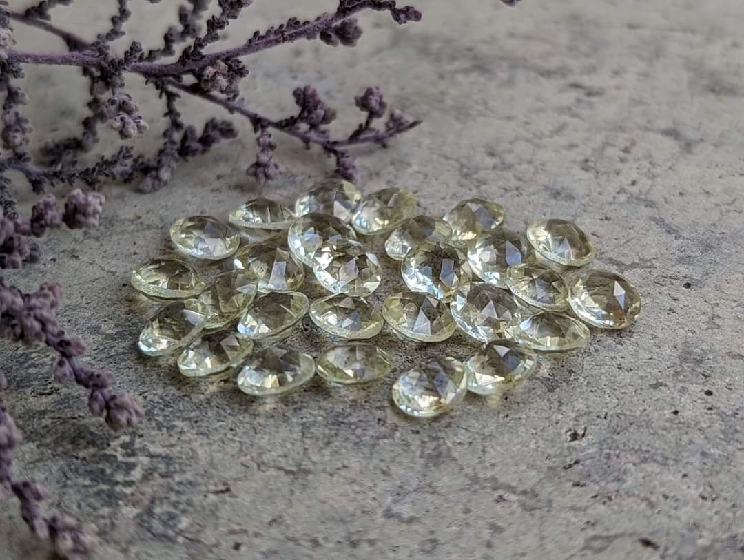 Lemon Quartz Fancy Double Pointed Facets - 5.5mm