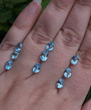 Load image into Gallery viewer, Sky Blue Topaz Rose Cut Teardrop Facets - 5x7-5x8mm
