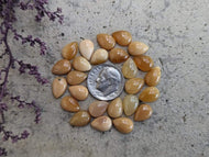 Caramel Opal Teardrop Cabochons - 7x10mm