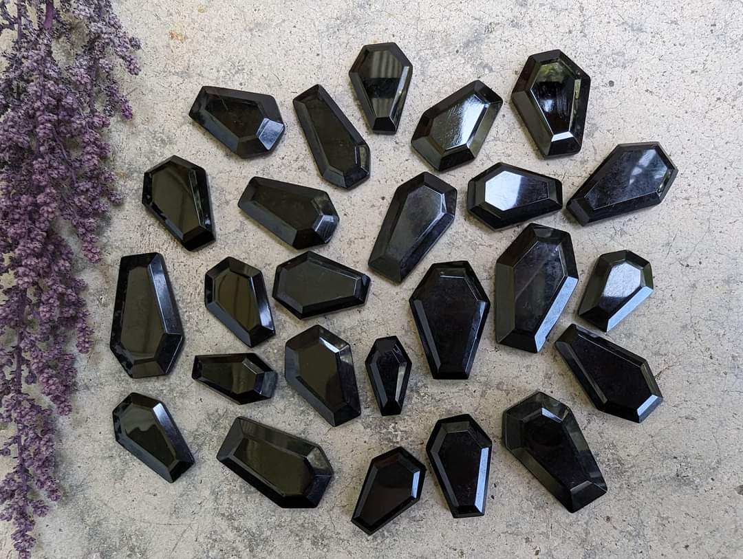 Black Onyx Coffin Cabochons