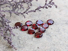 Load image into Gallery viewer, Garnet Oval Facets - 6x8mm
