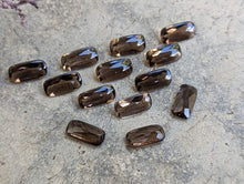 Load image into Gallery viewer, Smoky Quartz Domed Baguette Rectangle Facets - 5x10mm
