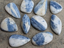 Load image into Gallery viewer, Kyanite in Quartz Matrix Cabochons
