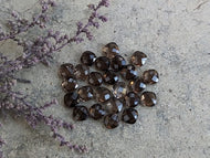 Smoky Quartz Cushion Rose Cuts - 6mm