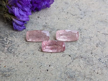 Load image into Gallery viewer, Strawberry Quartz Baguette / Rectangle Facets - 6x12mm
