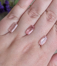 Load image into Gallery viewer, Strawberry Quartz Baguette / Rectangle Facets - 6x12mm
