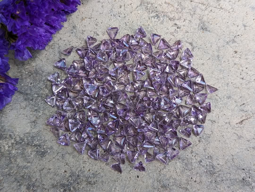 Amethyst Triangle Facets