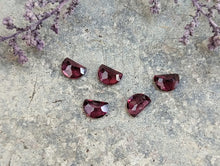 Load image into Gallery viewer, Rose Garnet Fancy Half Moon Facets
