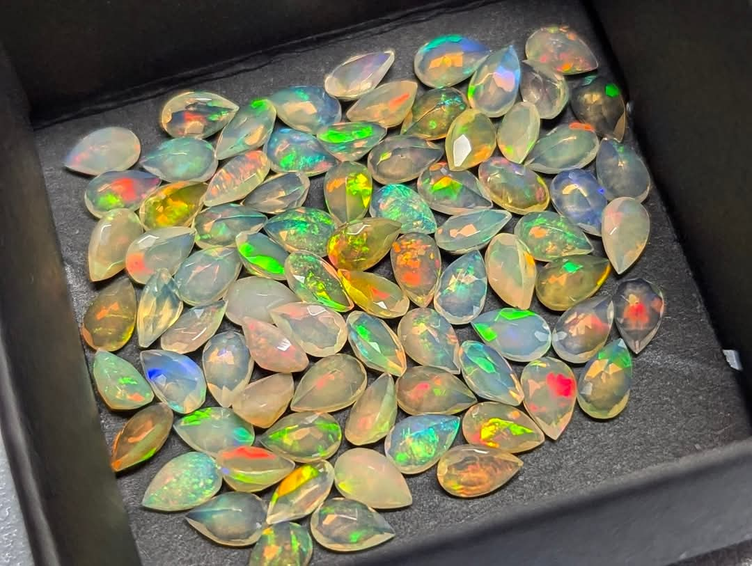 Ethiopian Welo Opal Teardrop Facets - 4x6mm