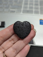 Lava Heart Pendant (Drilled)