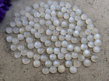 Load image into Gallery viewer, White Moonstone Round Cabochons - 5mm
