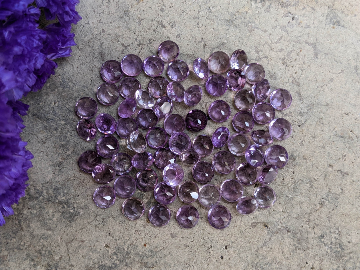 Amethyst Round Facets - 6mm